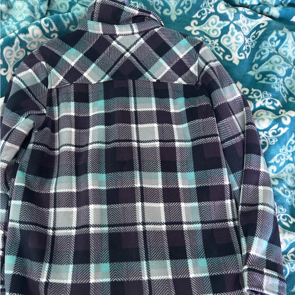 Woman’s Plaid flannel blue and purple jacket
